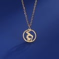 thumbnail image 3 of EUEAVAN Gold Yoga Round Pendant Necklace Stainless Steel Jewelry, 3 of 7