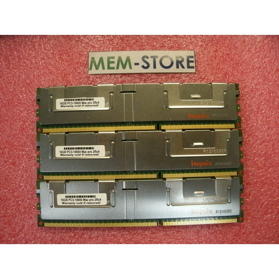 48GB (3x16GB) PC3-10600 Memory Mac Pro5,1 2.8GHz 2.93GHz 3.06GHz 3.2GHz 3.33GHz (3rd Party)