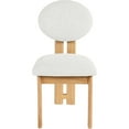 thumbnail image 4 of Pemberly Row 17" Fabric & Wood Dining Chair in Cream (Set of 2), 4 of 9