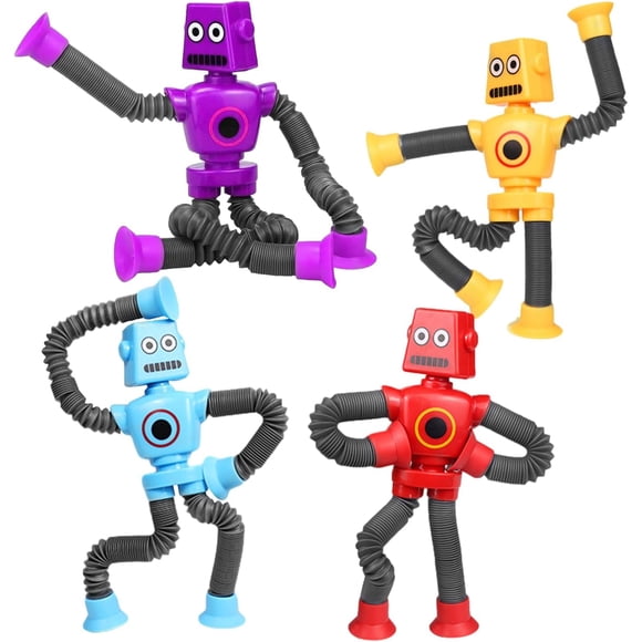 YSTINNG Telescopic Robot Suction Cup Toy, Pop Tubes Fidget Toys for Kids,Shape Changing Tube sensory Toys,Autism Sensory Toys,Imagination creativity educational toys for for Girls & Boys DYF329-4068