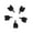 5 Pcs Black Wheel, variant on Hariumiu Garden Stackable Plant Pot, Petal Design Stereoscopic Planting Pots, Plastic Strawberry Potted Pots for Garden Family Balconies (Chassis and Wheels Sold Separately)
