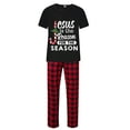 thumbnail image 5 of Ihaphap Family Matching Christmas Pajamas Set, Jesus Is The Reason For The Season Print Short Sleeve Tee & Red Buffalo Plaid Pants, Holiday Family PJs Sleepwear for Men Women Kids, 3-4T-Kid, 5 of 5