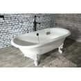 thumbnail image 3 of Aqua Eden VCTDE7232NLW 72-Inch Cast Iron Oval Double Ended Clawfoot Tub (No Faucet Drillings) in White, 3 of 8