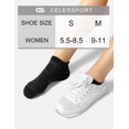 thumbnail image 4 of Calcetas CS CELERSPORT Paquete de 6 Tobilleras para Mujer con Amortiguación en Negro, 4 of 5