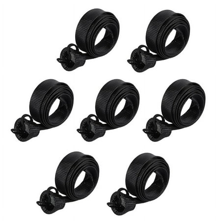HOT! 7Pcs Fishing Rod Cover Casting/ Socks Braided Mesh Sleeve Cover Protector Pole Gloves