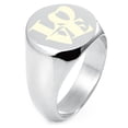thumbnail image 1 of Sterling Silver Love so Iconic Engraved Round Flat Top Polished Ring, 1 of 1