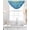 Turquoise, variant on Turquoise Blue Teal Sheer Waterfall Valance Curtains for Window, Chic Stained Glass Texture Aesthetic Rod Pocket Sheer Topper Swag Curtains for Living Room, Kitchen 38.5"W x 47.2"L, 1 Panel