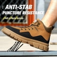 thumbnail image 6 of YOURDIARY Mens Steel Toe Safety Shoes Anti-Puncture Non-Slip Work Shoes Breathable Comfortable Industrial Construction Shoes, 6 of 7