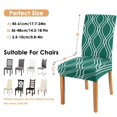 thumbnail image 6 of Abstract Plaid Dining Chair Covers Set of 4, Washable Stretch Polyester Slipcovers, Removable Seat Protectors for Kitchen Home Party Decor, 6 of 7