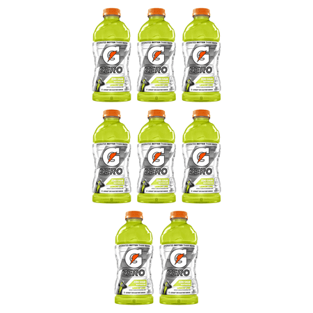 Gatorade Thirst Quencher, Lemon Lime Sports Drinks, 28 fl oz, (Pack of 8)