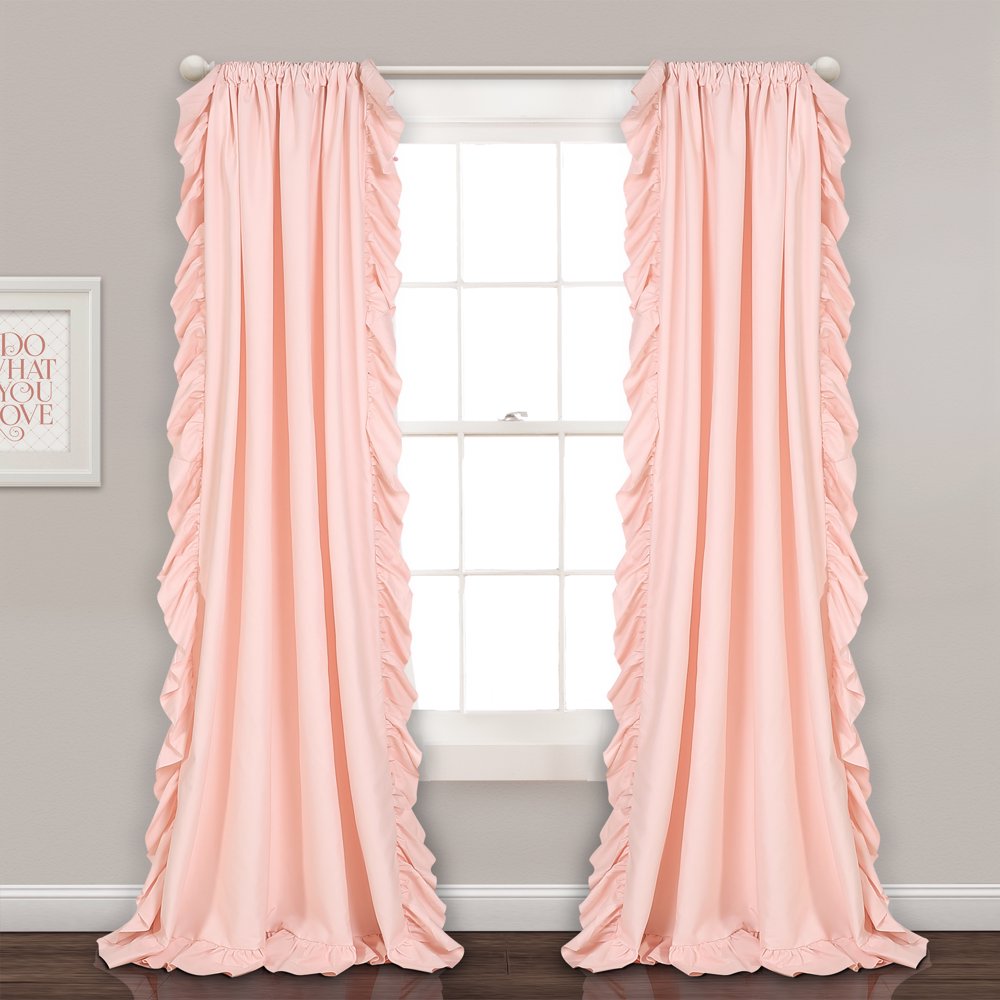 Lush Decor Reyna Window Curtain Panels Blush Pink 54x95 Set Walmart