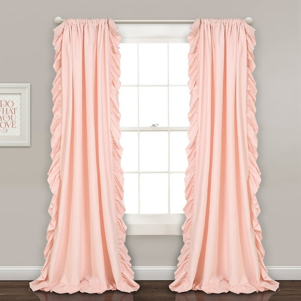Reyna Window Curtain Panels Blush Pink 54x95 Set - Walmart.com - Walmart.com