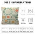 thumbnail image 5 of Nawypu  Kaleidoscope Throw Pillow Cover Orange and Turquoise Circles and Dots Ethnic Style Pattern Decorative Square Pillow Case for Home Bedroom Living Room Cushion Cover, 5 of 5