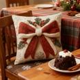 thumbnail image 4 of Christmas Pillow Cover - Soft Premium Fabric Decorative Pillowcase with Hidden Zipper, Festive Holiday Cushion Case for Sofa/Chair/Bedroom, Christmas Home Decor Accessory, 17.71*17.71in, 4 of 8