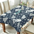 thumbnail image 3 of SKYSONIC 54"x72" Square Tablecloth with Hipster Santa Claus Snowman and Christmas Tree Prints, Anti-Wrinkle and Smooth Table Cloth for Kitchen/Home Wedding Party Decoration, 3 of 7