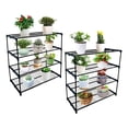 thumbnail image 2 of Plant Stand,4 Tier 2 Pack Plant Display Rack Shelf Stand,Greenhouse Shelves for Plants,Flower Pot Holder for Home Balcony Yard Indoor Outdoor, 2 of 6