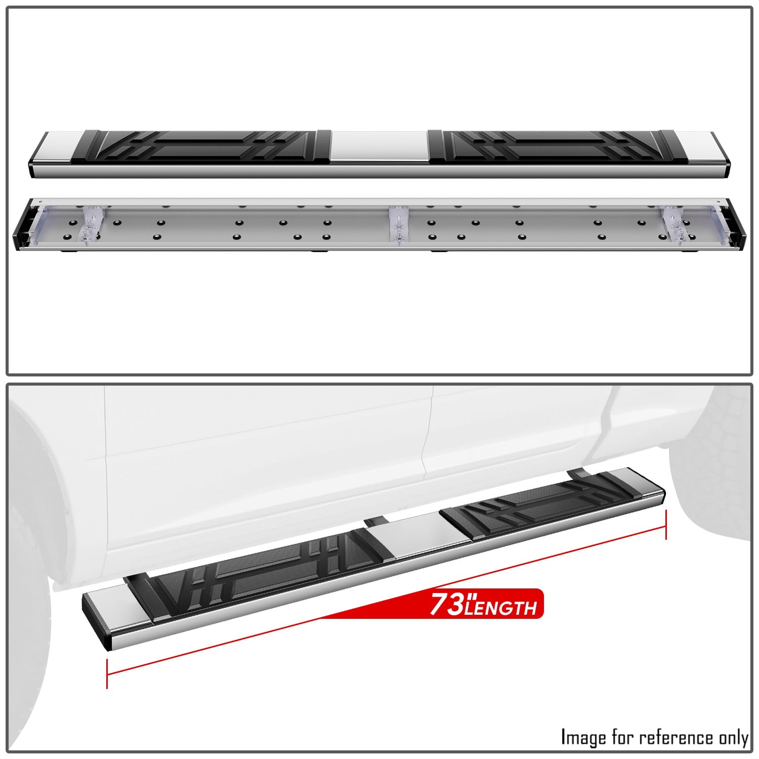 DNA Motoring 6.5" Side Step Nerf Bars Running Boards for 2009-2024 Dodge Ram 1500 Extended Cab
