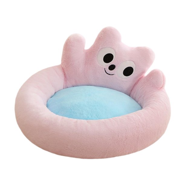 Cama para gatos, nido para acurrucarse y dormir, bonito cojín para sofá para mascotas, sofá suave para mascotas, perrera cálida para accesorios para , Rosa, M