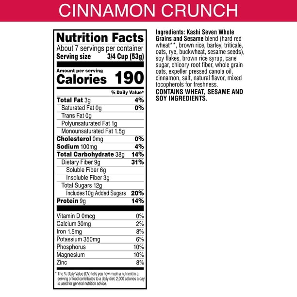 Kashi GO Cinnamon Cereal | Cereal options for catering - Walmart