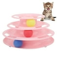 thumbnail image 4 of Cat Toy Ball Towers, Stable Interesting 3 Level Cat Tracks Ball Toys  For Huning Chasing Exercising Pink, 4 of 8