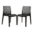 thumbnail image 1 of Strata Furniture Chaises Karissa Résistantes aux Intempéries en Noir (Ensemble de 2), 1 of 3