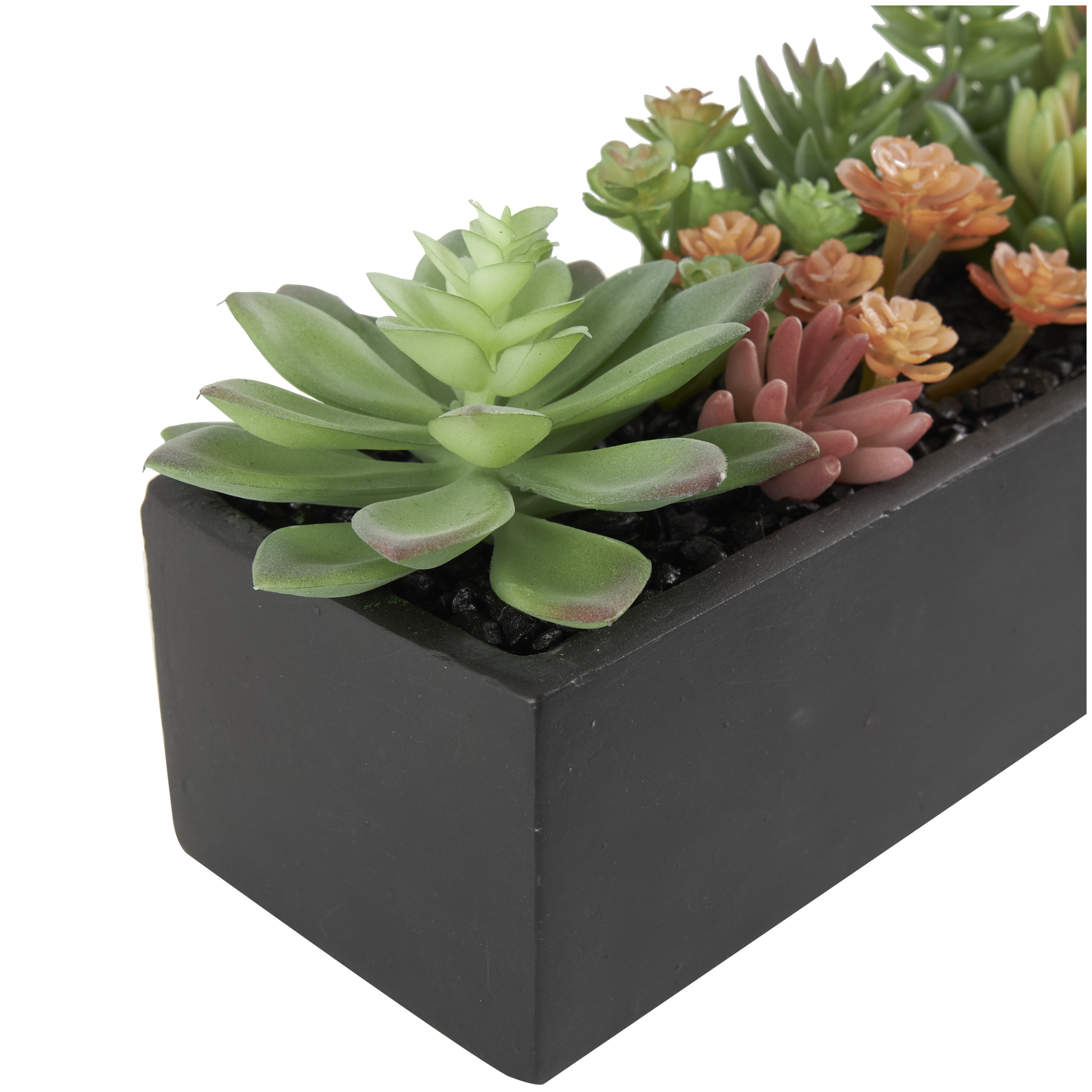 5" Geometric Succulent Faux Foliage Artificial Foliage, by DecMode