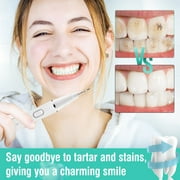 KIBVOE Plaque Ultrasonic Teeth Cleaner, Remover for Teeth With LED Light Tooth Stains Whiten Tool Kit For Kids Adult With 3 Modes White.