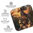thumbnail image 3 of Picia Flower Field Poodle Printed Leather Coasters for Drinks, 4" Drink Coasters Set of 4 for Tabletop Protection, Handmade Luxurious Home Décor and Housewarming Gift -Square, 3 of 6