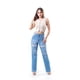 thumbnail image 1 of Jeans de corte recto con destrucciones /Juvenil, 1776 (Azul claro) azul 3, 1 of 3