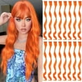 thumbnail image 1 of SUTENGDA 16 Pcs Extensions de Cheveux Colorés Bouclés Ondulés Clip Synthétique pour Filles Femmes Enfants Multi-Couleurs Fête Higfroshsights (Rouge), 1 of 5