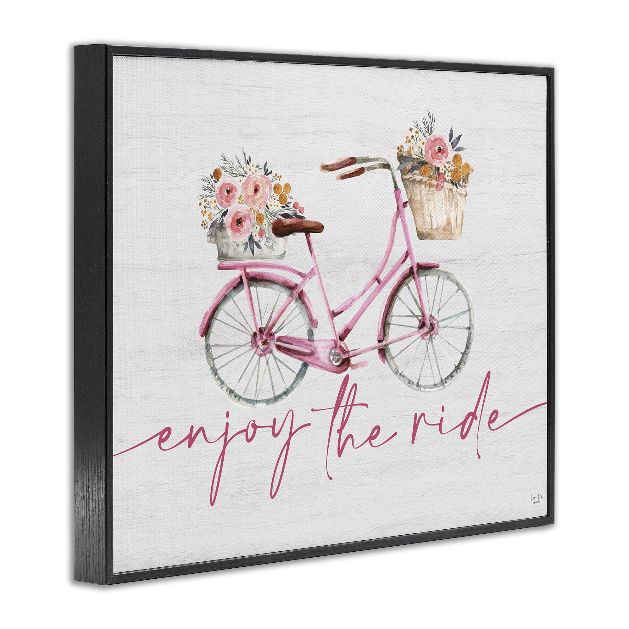 Stupell Industries Enjoy The Ride Bicycle Black Framed Giclee Art, design by Lux + Me Designs
