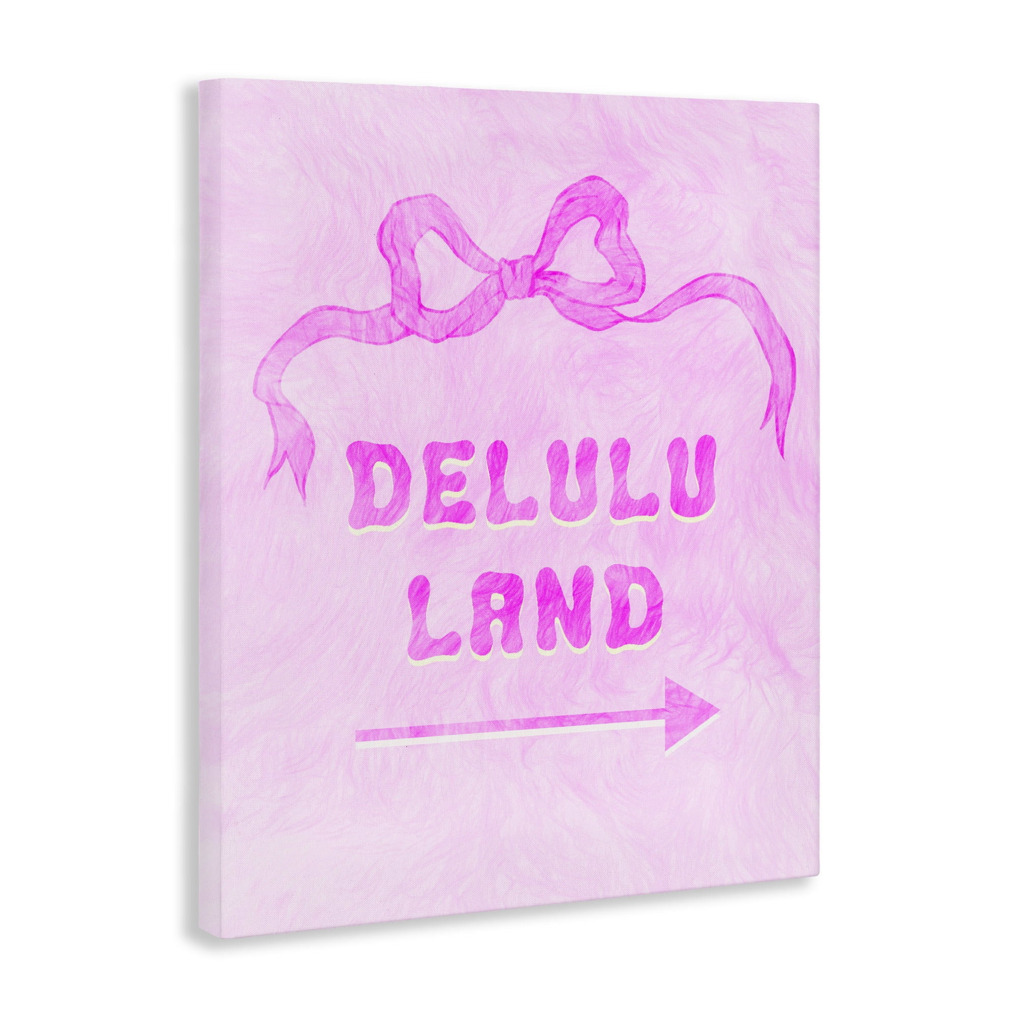 Stupell Industries Delulu Land Feminine Ribbon Canvas Wall Art, design by Ziwei Li