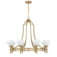 thumbnail image 2 of Allston 8-Light Chandelier in Warm Brass, 2 of 7