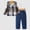 Grey m2 plaid pants with shirt, variant on Toddler Sweatsuit Girl Toddler Baby Boys Clothes Flannel Lattice Button Down Hooded Tops +Pants Boys Fall Winter Outfits Boys Outfits Size 6 Winter