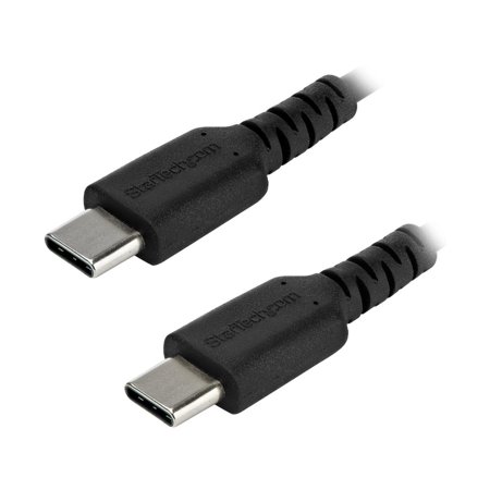 UPC: 0065030886635 | StarTech.com RUSB2CC2MB 2m (6.56 ft.) USB C Cable – Durable USB 2.0 Type C Cord – Data & Charging – Male to Male – Black (RUSB2CC2MB)