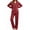 B-Red Plaid, variant on Womens Winter Pajama Long Sleeve Casual Ladies Button Down Lounge Set for Women Soft Sleepwear Set with Pockets
