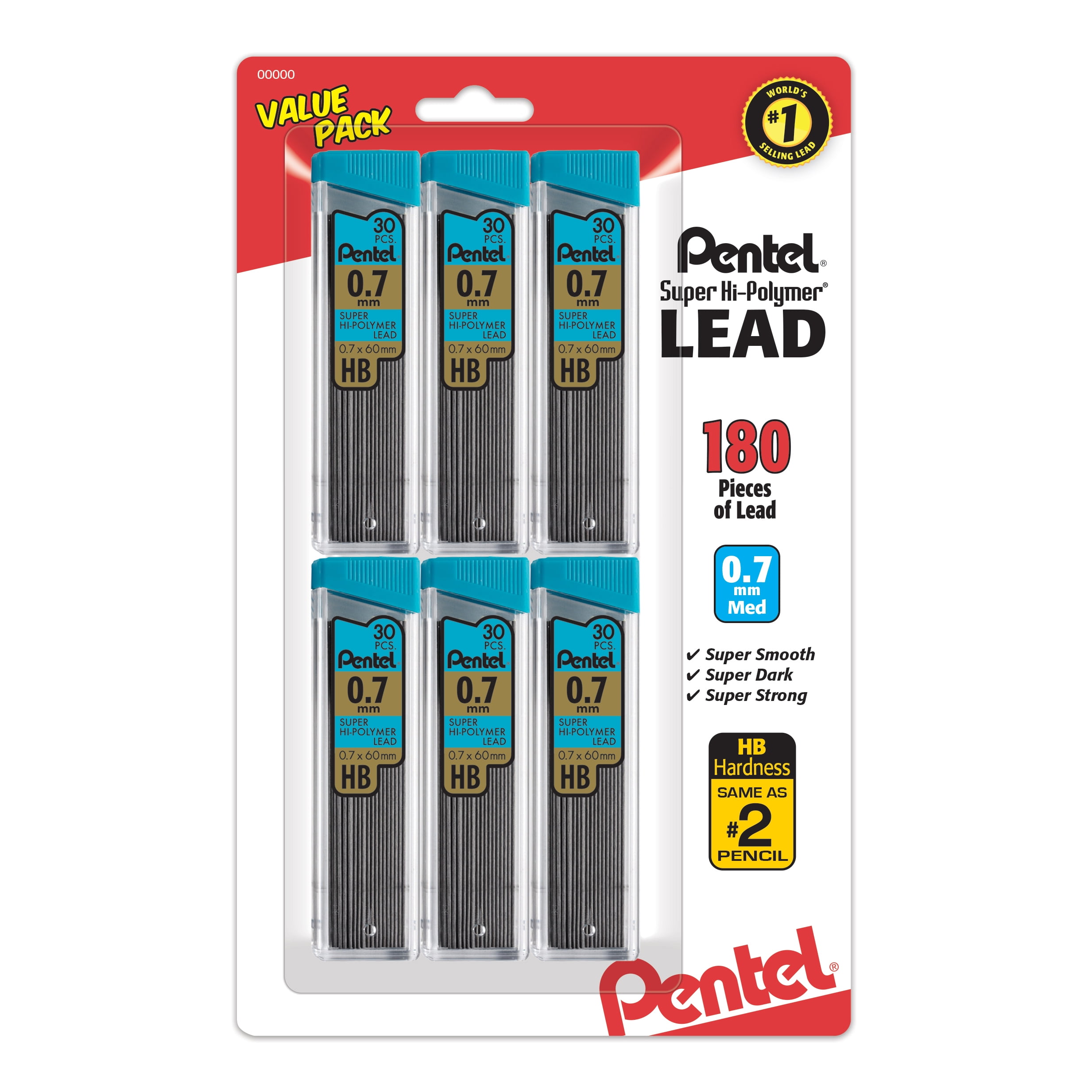 5 tubes 12 = 60  total Job Lot 0.7mm 4H Pentel Mechanical Pencil Leads 