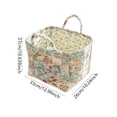 thumbnail image 2 of Yucurem Boho Fabric Floral Laundry Storage Baskets, 12.99" x10.24" x10.64" Collapsible Large Capacity Spring Vintage Storage Bag Organizer with Handle & Front Pocket, 2 of 7