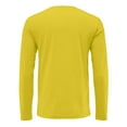thumbnail image 6 of Dresfit Thermal Shirts for Men Solid Color Big and Tall Tshirts 2025 Oversized Long Sleeve Crew Neck Muscle Shirt Fall Stretch Lightweight Button Fashion Yellow 3XL, 6 of 7