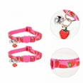 thumbnail image 5 of GASTROPOD 2Pcs Cat Collar with Bell Strawberry Printing Cat Collar Lightweight Cat Collar Pet Collar Decor, 5 of 7