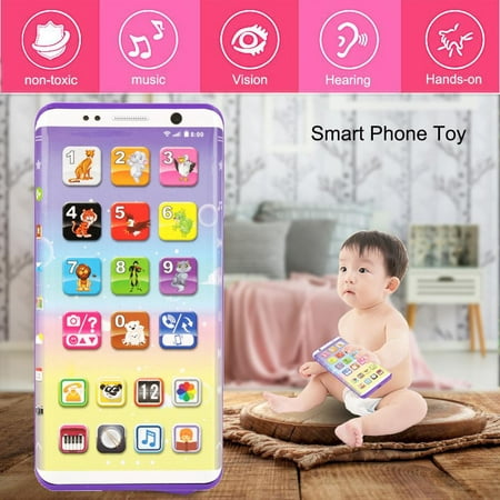 Yosoo Educational Baby Phone Play Phone Multifunctional Kids Phone Musical Toy Cell Phone Toy Telephone Smart Toy Phone With USB Port Touch (Best Baby Cell Phone)