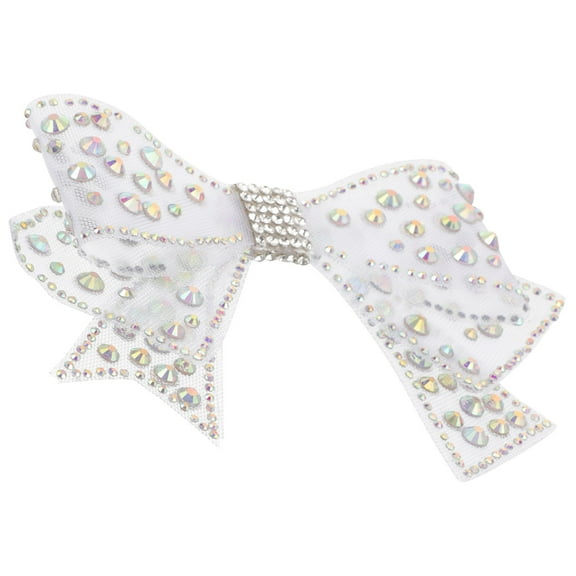 HONMEET Removable Shoe Bow Wedding Shoes Rhinestone Bow Shoes Decoration White 1Set