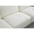 thumbnail image 2 of EK-L095 White Color With Italian Leather 4-piece Sectional and 1 console, 2 of 5