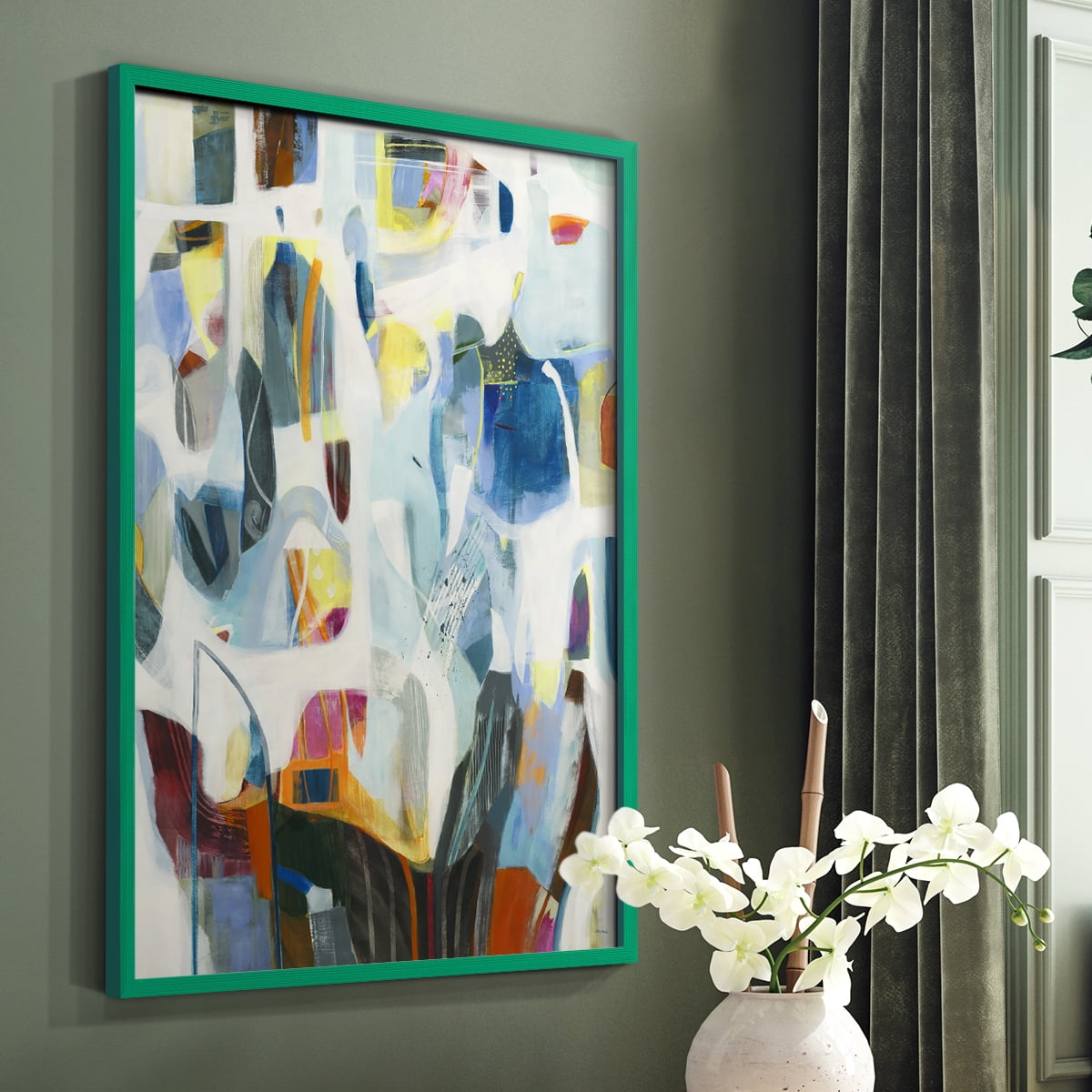 Open Verse in Green Solid Wood 8 x 10 Framed Print