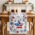 thumbnail image 2 of Table Runner 72 Inches Long for Kitchen Dining, 4th of July Dresser Scarf Farmhouse, Dining Table Decorations for Wedding/Parties, Independence Day Blue Red Star Firework 14 x 72 In, 2 of 8