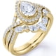 thumbnail image 1 of JeenMata Anillo de Compromiso Bohemio de Moissanita de Corte Pera de 1,75 Quilates Anillo de Compromiso Infinito con Alianza de Boda Art Déco en Oro Amarillo de 10 K, 1 of 6