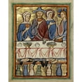 thumbnail image 2 of Unknown 12th Century English Illuminator 12x14 Black Ornate Wood Framed with Double Matting Museum Art Print Titled - The Marriage at Cana, 2 of 4