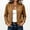 #30Coffee, variant on Byworldtasic Womens Cropped Faux Suede Jacket Stand Collar Zip Front Long Sleeve Moto Biker Outerwear with Pockets