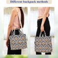 thumbnail image 4 of FORMRS Womens Corduroy Tote Bag Crossbody Shoulder Purse Handbag with Detachable Strap, Orange Art Pattern, 4 of 7