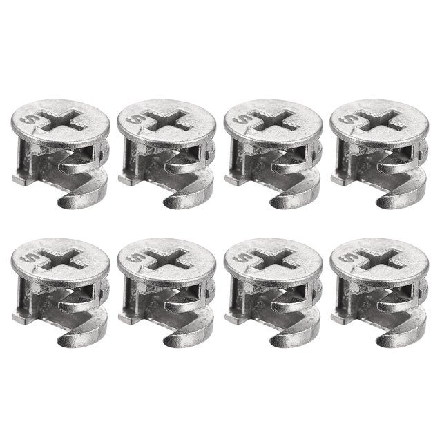 Unique Bargains Furniture Cam Lock Nut, 8 Pack 15x13.5mm Joint Locking Nuts